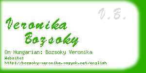 veronika bozsoky business card